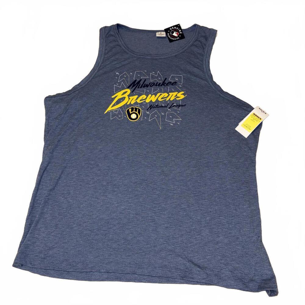 New MLB Milwaukee Brewers RN: 127053 Womans Size 3 Blue Tanktop T-Shirt Baseball